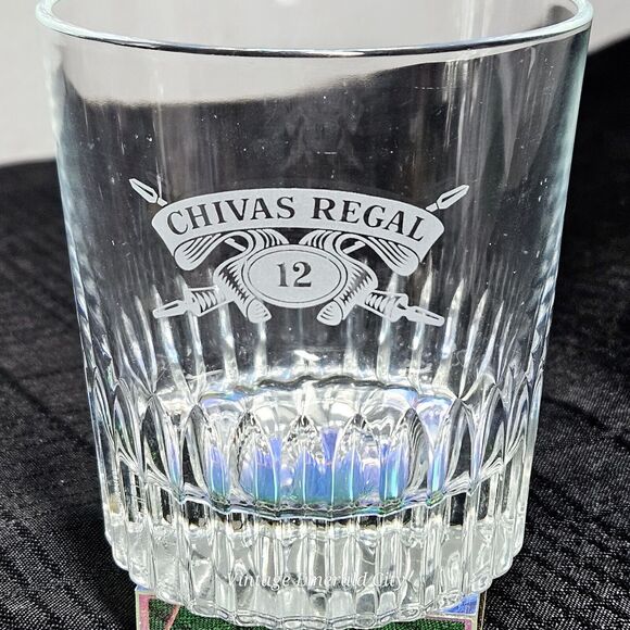 Chivas Regal Vtg Scotch Whiskey Drinking Glass Made by VONPOK Italy On The Rocks - Picture 2 of 10